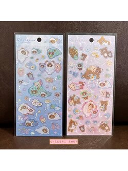 สติกเกอร์ Rilakkuma Under the Sea Sticker ขนาด 20 x 9.5 ซม. มี 2 แบบให้เลือก