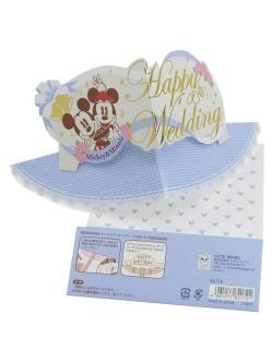 Character Pop Up Card จากญี่ปุ่น ไว้ตกแต่งสมุด / หนังสือ / อัลบั้มรูป / ของขวัญ ลาย Mickey & Minnie (Happy Wedding)
