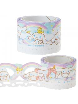 Sanrio Lace Tape Roll ลาย Cinnamoroll เป็นเทปตกแต่ง ขอบฉลุแบบลูกไม้ ขนาดกว้าง 3.3 ซม. ยาว 5 ม.