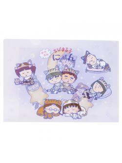 แฟ้ม A4 ลาย Chibi Maruko Neko สีม่วงใส