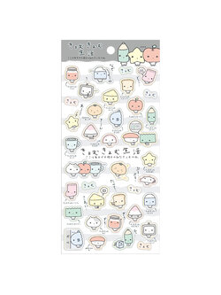 สติกเกอร์ Made in San-X Sticker แบบ Kyomu Kyomu Seikatsu แก๊งหน้านิ่งเพราะอารมณ์เหมือน "เช้าวันจันทร์" ขนาด 20 x 9.5 ซม.