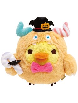 ตุ๊กตา Rilakkuma Monster Halloween 2022 แบบ Kiiroitori สีส้ม ขนาด 13 x 13 x 9 ซม.