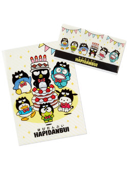 เซ็ตแฟ้ม Happy Birthday Badtz-Maru x Hapidanbui เป็นแฟ้ม A4 กับแฟ้ม Ticket Holder (เอาไปใส่หน้ากากอนามัยได้ค่ะ)