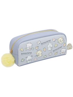 กระเป๋า Pokantotan Pen Case จาก San-X Japan Pen Case สีฟ้า แบบยาว ใส่เครื่องเขียนได้ ขนาด 7.5 x 18.5 x 6 ซม.