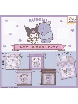 กระเป๋ารูดเชือก Kuromi & Baku Always Together Drawstring Collection ขนาด 15 x 17 ซม. มี 5 แบบให้เลือก