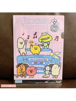 แฟ้ม A4 ลาย Chickip Dancers - Let's Chickip Music สีชมพู จาก San-X Japan