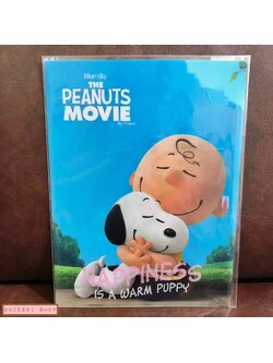 แฟ้ม A4 Snoopy the Peanuts Movie ลาย Hug แยกใส่เอกสารได้ 2 ช่องซ้าย-ขวา