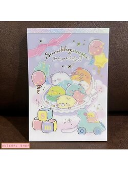 สมุดฉีก Sumikko Gurashi - Sumikko Baby แบบสีม่วง ขนาด 14.8 x 10.5 ซม. มี 4 ลาย รวม 100 แผ่น