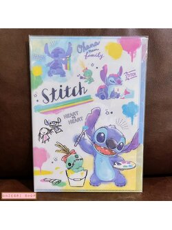 แฟ้ม A4 ลาย Stitch Pastel แยกใส่เอกสารได้ 5 ช่อง