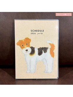 สมุด 2026 Schedule Book เล่มบาง A6 ลาย Yusuke Yonezu - Schnauzer Dog ขนาด 10.5 x 15.2 ซม. (48 หน้า) มีให้จดตั้งแต่เดือน 1/2026 - 12/2026 เป็นปฎิทินแบบ monthly
