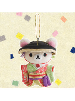 พวงกุญแจตุ๊กตา Rilakkuma Kabuki (Japan Limited) แบบ Korilakkuma ขนาด 14 x 12 x 5 ซม.