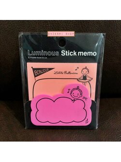 Luminous Stick Memo จากญี่ปุ่น กระดาษโน้ตมีกาวแบบสีสะท้อนแสง ลายนักบัลเล่ต์ Little Ballerina สีส้ม-ชมพู มี 2 ขนาด แผ่นใหญ่ 7.5 x 7.5 ซม. / แผ่นเล็ก 7 x 5 ซม. รวม 50 แผ่น