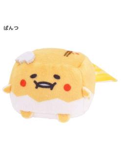 ตุ๊กตา Hannari x Sanrio Characters (Limited) ทรงสี่เหลี่ยมขนาดเล็ก ลาย Gudetama แก้มยุ้ยในเปลือกไข่ ขนาด 4.5 x 4.5 x 5 ซม.