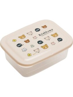 กล่องใส่อาหาร Rilakkuma Food Container แบบสีเบจ เก็บอุณหภูมิได้ถึง 110 องศา (ใส่ไมโครเวฟหรือเครื่องล้างจานไม่ได้) ขนาด 16 x 11 x 6.5 ซม.
