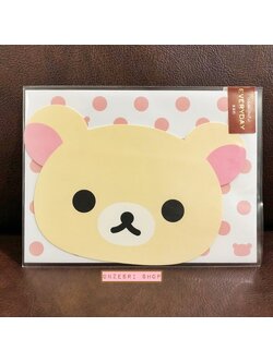 Korilakkuma Card From Japan เป็นการ์ดเปล่า ตรงซองเป็นลายสวย ลายจุดสีชมพู ขนาด 10 x 15 ซม.
