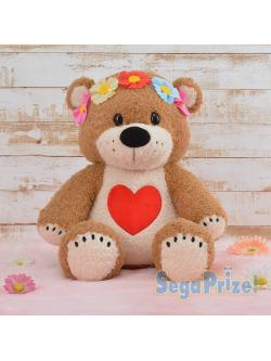ตุ๊กตาหมี Suzy's Zoo Giga Jumbo Fluffy Flower Doll Tropical จากญี่ปุ่น ที่ตัวเป็นรูปหัวใจตรงกลาง ขนาด 50 x 50 ซม.