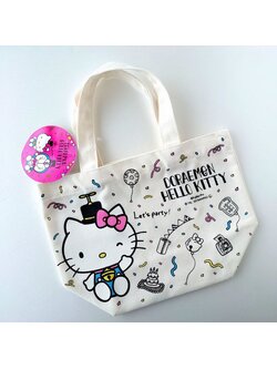 กระเป๋าหิ้ว Mini Tote Bag Doraemon meets Hello Kitty ลาย Let's Party ขนาด 20 x 27.5 x 12 ซม.