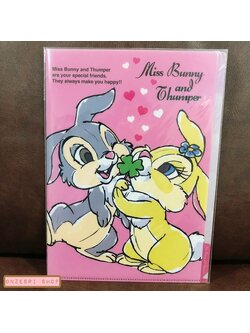 แฟ้ม A4 ลาย Miss Bunny & Thumper (Disney) ลายหัวใจ ใส่เอกสารได้ 5 ช่อง