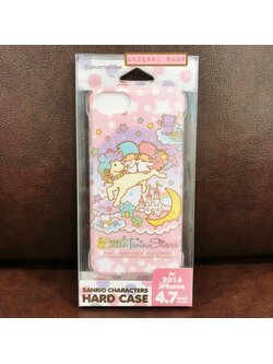 Case iPhone 7/8 from Japan แบบแข็ง ลาย Little Twin Stars & Unicorn สีชมพู