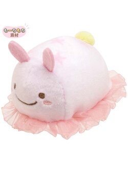 ตุ๊กตา ฉลามวาฬ Jinbesan to Umiusagi ไซส์ SS แบบกระต่ายทะเล Umiusagi สีชมพู ขนาด 4 x 5 x 6.5 ซม.