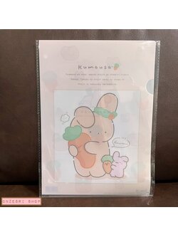 แฟ้ม A4 แบบ 1 ช่อง ลายหมีกระต่าย Kumausa and Carrot