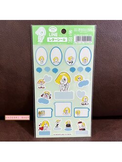 LINE FRIENDS Japan Sticker สติกเกอร์ลาย James ไว้แปะตกแต่ง สามารถเขียนข้างในได้ ขนาด 10 x 20 ซม.