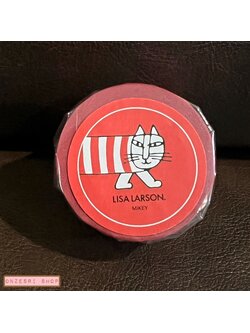 Masking Tape เทปตกแต่ง Lisa Larson จากญี่ปุ่น ลายแมว Mikey สีแดง ม้วนใหญ่ ขนาด 3 x 10 ม.