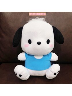 ตุ๊กตา Pochacco ใส่เสื้อสีฟ้า ขนาด 30 x 25 ซม.