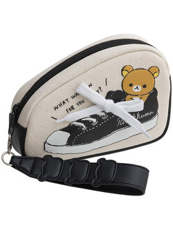 กระเป๋า Rilakkuma Style Monochrome Pouch แบบ Sneakers ขนาด 12 x 17 x 4.5 ซม.
