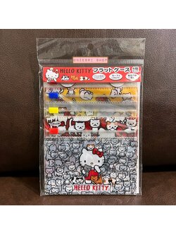 เซ็ตซองซิปพลาสติกเล็ก Hello Kitty Neko Darake - Full of Cats ขนาด 8.2 x 10.8 ซม. มี 4 ใบในเซ็ต