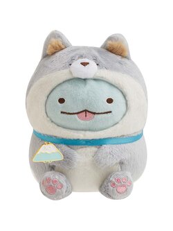 ตุ๊กตา Sumikko Gurashi - Dog Cosplay with Puppy ไซส์ S แบบ Tokage ใส่ชุดน้องหมา ห้อยจี้ภูเขาเป็นโลหะ น่ารักมาก ขนาด 11.5 x 9 x 7 ซม.