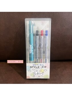 เซ็ตปากกา Uni Style Fit พร้อมไส้ ลายเพนกวิน Koupen Chan สีเขียว เป็นปลอกปากกา พร้อมไส้ 0.5 รวม 3 สี (Black, Blue, Red)