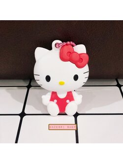 พวงกุญแจ Sanrio Characters Petanko Mascot Team Pink แบบ Hello Kitty ขนาด 4.5 x 3.5 ซม.