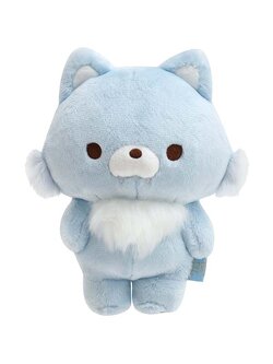 ตุ๊กตา Rilakkuma Posing แบบ Blue Wolf (หมาป่าสีฟ้า เพื่อนโคกุมะ) ขนาด 18 x 12 x 10 ซม. สามารถดัดแขนขา จัดท่าได้