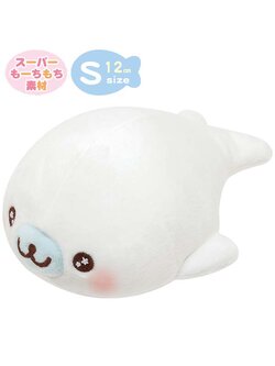 ตุ๊กตาแมวน้ำ Mamegoma Sky Aquarium ไซส์ S แบบสีขาว เป็นแบบ Super Mochi นุ่มนิ่ม ขนาด 5.5 x 7.5 x 12 ซม.