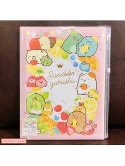 แฟ้ม A4 ลาย Sumikko Gurashi Fruity แยกใส่เอกสารได้ 6 ช่อง + 1 ช่องซิปด้านหลัง