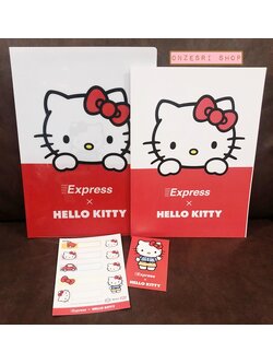 เซ็ตเครื่องเขียน Hello Kitty x Express Japan (Limited) ของพรีเมียมจาก Express ญี่ปุ่น ประกอบด้วยแฟ้ม A4 / สมุดขนาด 28.5 x 20.5 ซม. 32 หน้า / สติกเกอร์ 9 ดวง / ซองเล็ก