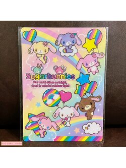 แผ่นรองเขียน Sugarbunnies จาก Sanrio Japan เป็นพลาสติกแข็ง ขนาด 18 x 25 ซม.