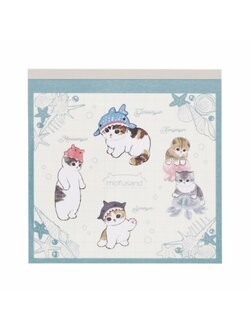 สมุดฉีก mofusand จากญี่ปุ่น ลาย Sea Creatures Nyan ขนาด 9.5 x 9.5 x 1 ซม. 4 ลาย รวม 100 แผ่น