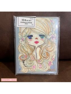 สมุด 2025 Schedule Book เล่มบาง A6 ลาย Ado Mizumori - Girl สีฟ้า ขนาด 10.5 x 15.2 ซม. (64 หน้า)