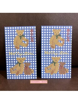 ซองใส่เงิน/จดหมายน่ารัก ๆ ขนาดเล็ก ลาย Holly's Bear (Vintage Sanrio) ขนาด 12 x 7 ซม. มี 2 ซองในเซ็ต