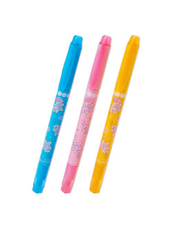 ปากกา Tombow Playcolor Dot Sanrio Japan ลาย Little Twin Stars เป็นปากกาเมจิกแบบสี 2 หัว แบบเขียนได้หัว 0.3 และแบบ Dot หัว 5 mm ใช้เขียน วาดรูป ทำงานฝีมือได้ มี 3 สีในเซ็ต (Honey Yellow, Sakura, Sky Blue)