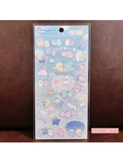 Sticker Mamegoma Sky Aquarium ลายสีฟ้า ขนาด 20 x 9.5 ซม.