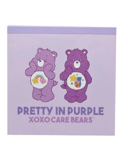 สมุดฉีกลาย Care Bears แบบสีม่วง Pretty in Purple ขนาด 9.6 x 9.6 ซม. มี 4 ลาย รวม 100 แผ่น