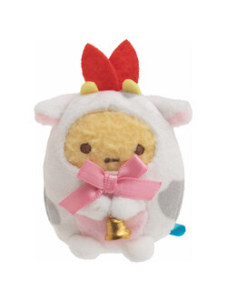 ตุ๊กตา Sumikko Gurashi New Year 2021 ไซส์ SS แบบหางกุ้งเทมปุระใส่ชุดวัว ขนาด 6 x 5 x 5 ซม.