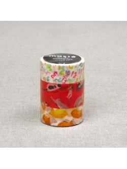 maste Washi Masking Tape เทปตกแต่งจากญี่ปุ่น ลาย Japan Limited มี 3 ขนาด 1.5 / 2 / 1.5 ซม. ยาว 7 ม.