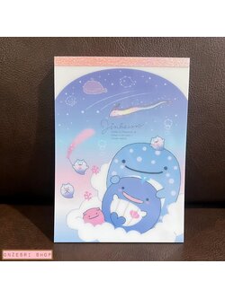 สมุดฉีก Jinbesan Memories of the Deep Sea Planetarium ลายสีขาวฟ้า ขนาด 14.8 x 10.5 ซม. มี 4 ลาย รวม 100 แผ่น