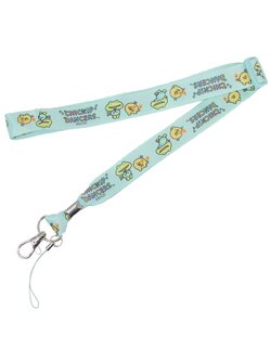 สายคล้องคอ/บัตร มีที่ห้อยมือถือตรงปลาย ลาย Chickip Dancers สีฟ้า ขนาดสาย 90 x 2 ซม.