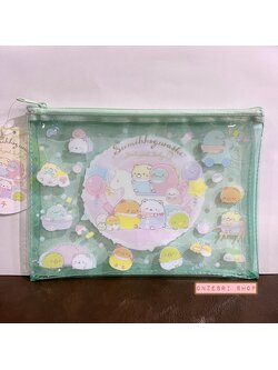 กระเป๋า Sumikko Gurashi - Sumikko Baby Flat Pouch แบบสีเขียว ขนาด 15 x 21 ซม.