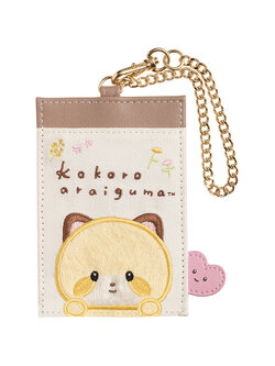 Pass Case ที่ใส่บัตรลาย Kokoro Raccoon Hug Makes Your Heart Warm ขนาด 11 x 7.5 ซม.